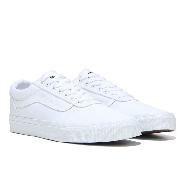 NEW Vans Ward Classic All White Men's Retro Low Top Skate Sneakers Size 12 NWT - Picture 1 of 13